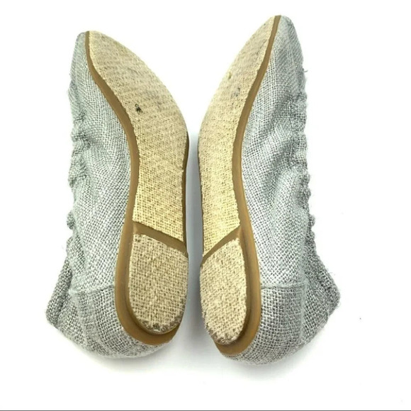 Toms flats sz 8 38.5 blue silver metallic ballet - Picture 7 of 12